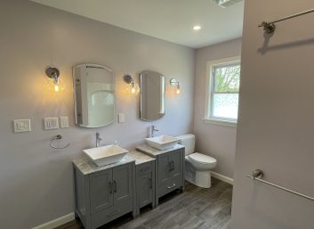 Hudson MA electrician remodeling bathroom remodel